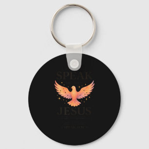 I Love Jesus Waffle Heart Christian Breakfast Key Ring