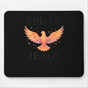 I Love Jesus Waffle Heart Christian Breakfast Mouse Mat