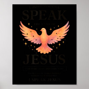 I Love Jesus Waffle Heart Christian Breakfast Poster