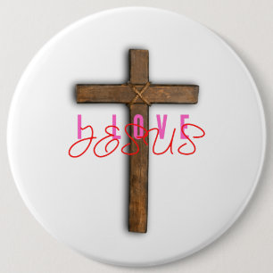 I Love Jesus Women’s 6 Cm Round Badge