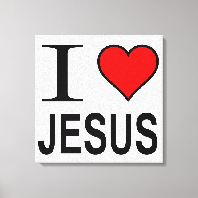 I Love Jesus wrapped Canvas (Front)