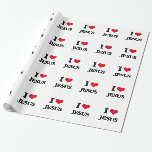 I Love Jesus Wrapping Paper