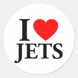 I Love Jets Classic Round Sticker