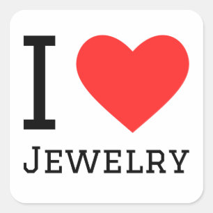 I love jewellery square sticker