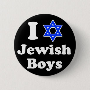 I Love Jewish Boys 6 Cm Round Badge