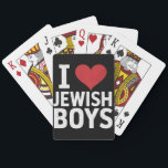 I Love Jewish Boys I Heart Jewish Boys Hanukkah Playing Cards<br><div class="desc">I Love Jewish Boys I Heart Jewish Boys Hanukkah</div>