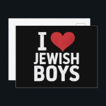 I Love Jewish Boys I Heart Jewish Boys Hanukkah Postcard<br><div class="desc">I Love Jewish Boys I Heart Jewish Boys Hanukkah</div>