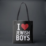 I Love Jewish Boys I Heart Jewish Boys Hanukkah Tote Bag<br><div class="desc">I Love Jewish Boys I Heart Jewish Boys Hanukkah</div>