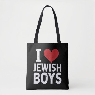 I Love Jewish Boys I Heart Jewish Boys Hanukkah Tote Bag