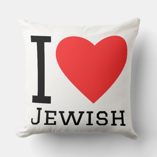 I love Jewish  Cushion (Front)