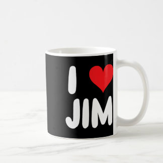 I Love Jim - Heart - Name  Coffee Mug