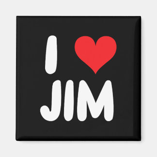 I Love Jim - Heart - Name  Magnet