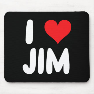 I Love Jim - Heart - Name  Mouse Mat
