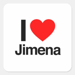 i love jimena square sticker