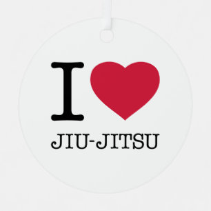I LOVE JIU JITSU METAL TREE DECORATION