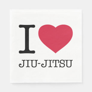 I LOVE JIU JITSU NAPKIN