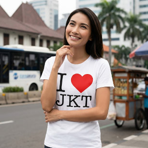 I LOVE JKT I HEART JKT JAKARTA INDONESIA T-SHIRT