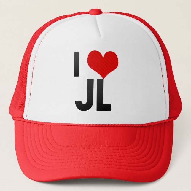 I Love JL Trucker Hat (Front)