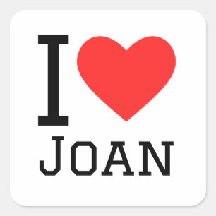 I love Joan  Square Sticker