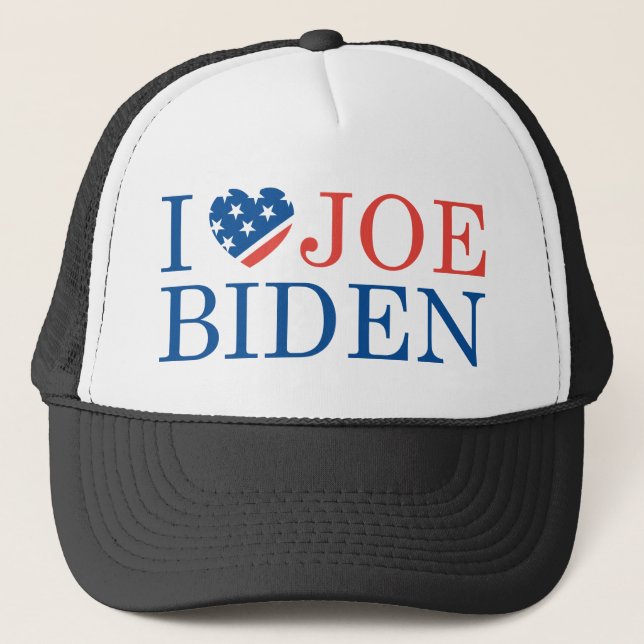I Love Joe Biden 2020 Trucker Hat (Front)