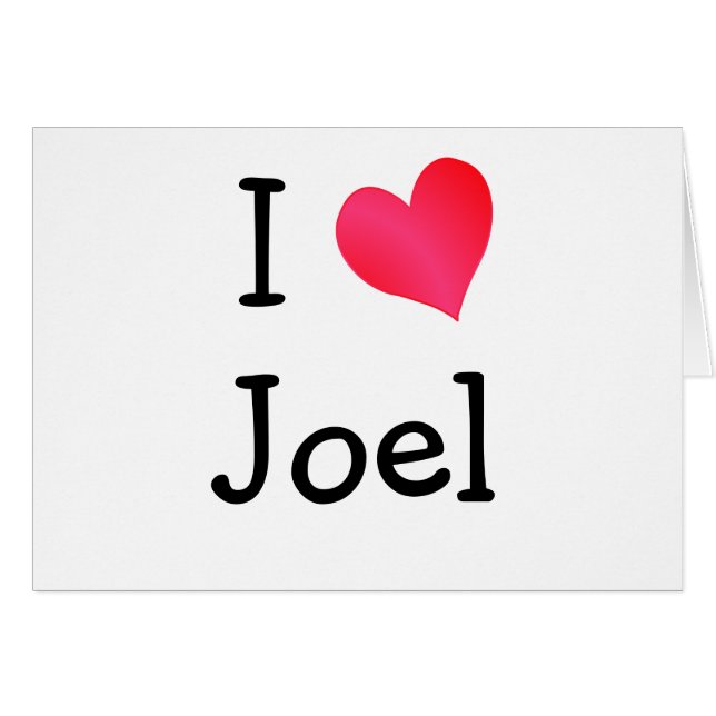 I Love Joel (Front Horizontal)
