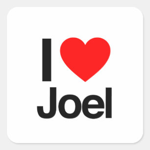 i love joel square sticker