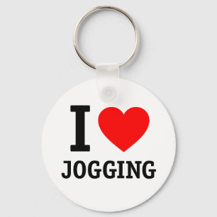 I Love Jogging Key Ring