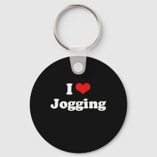 I Love Jogging Tshirt Key Ring