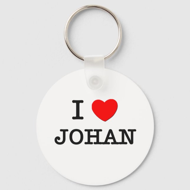 I Love Johan Key Ring (Front)