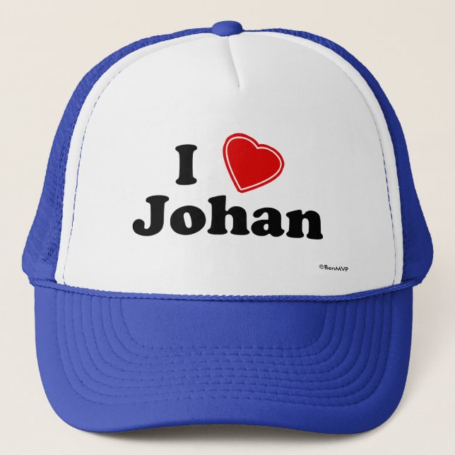 I Love Johan Trucker Hat (Front)