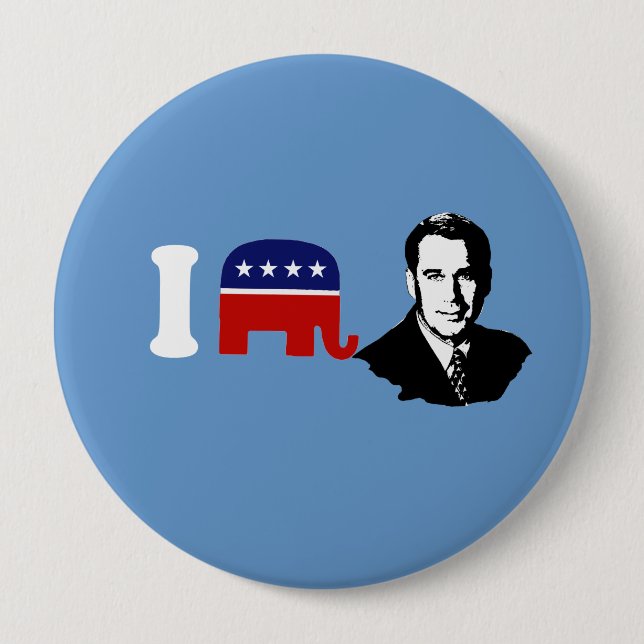 I Love John Boehner 10 Cm Round Badge (Front)