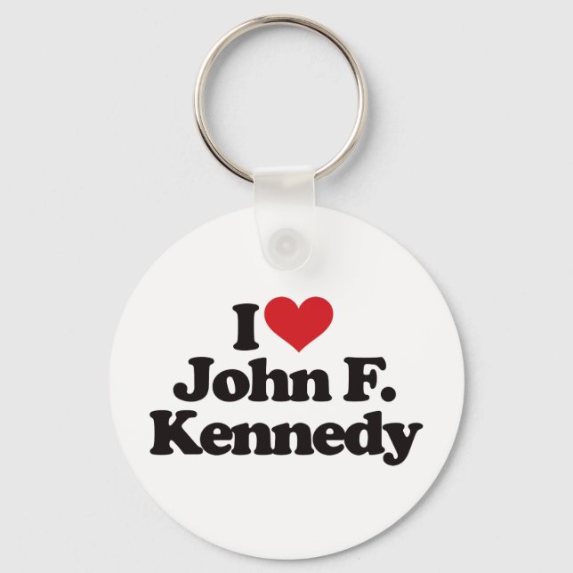 I Love John F Kennedy Key Ring (Front)