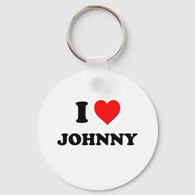 I love Johnny Key Ring (Front)