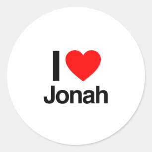 i love jonah classic round sticker