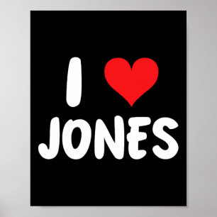 I Love Jones - Heart - Name Poster