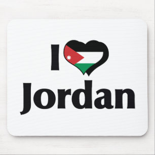 I Love Jordan Flag Mouse Mat