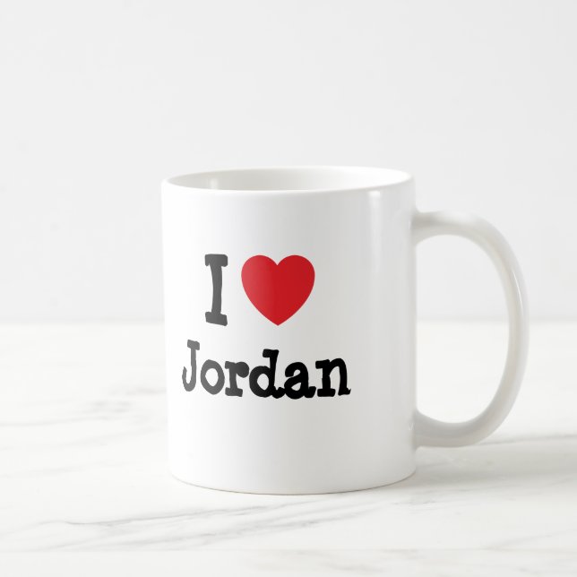 I love Jordan heart custom personalised Coffee Mug (Right)