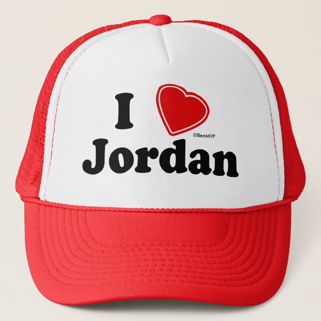 I Love Jordan Trucker Hat (Front)