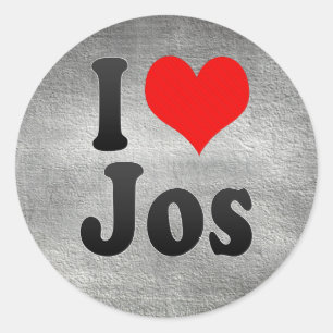 I Love Jos, Nigeria Classic Round Sticker