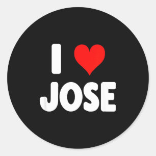 I Love Jose - Heart  Classic Round Sticker