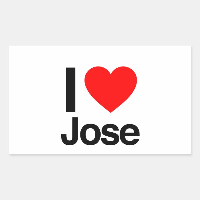 i love jose rectangular sticker (Front)