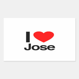 i love jose rectangular sticker