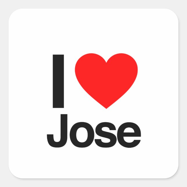 i love jose square sticker (Front)