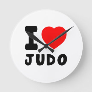 I Love Judo Round Clock