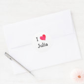 I Love Julia Classic Round Sticker (Envelope)
