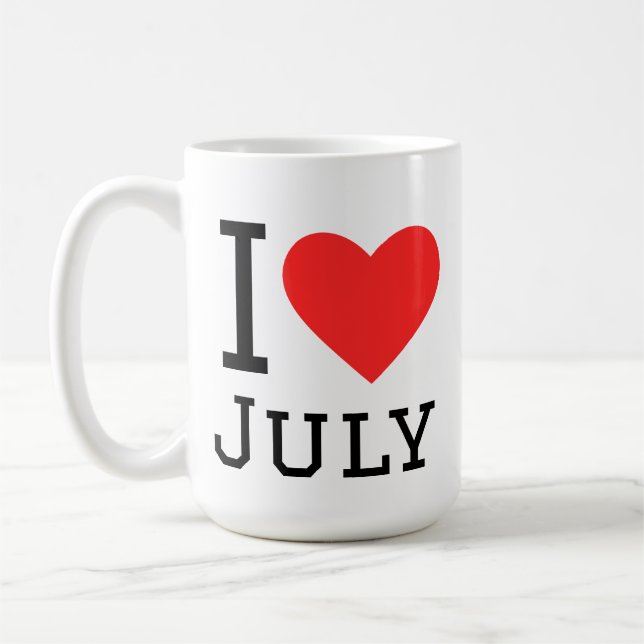 I love July Coffee Mug (Left)