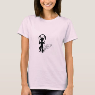 I Love Jumping Rope Silhouette Girl T-Shirt