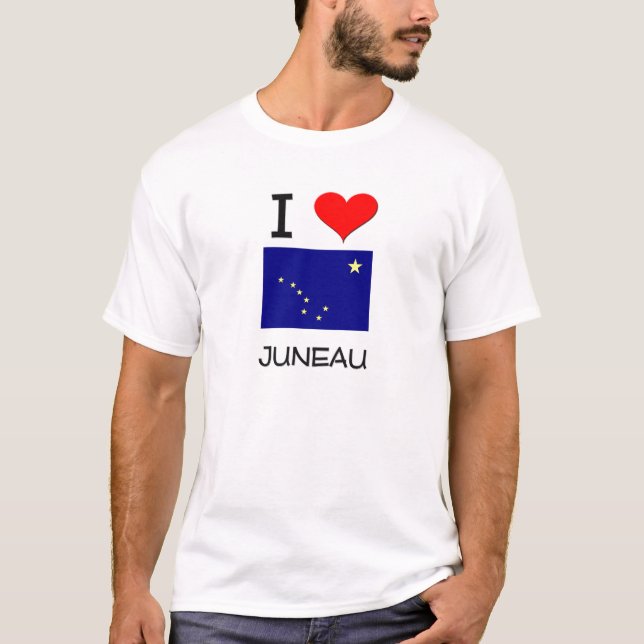 I Love JUNEAU Alaska T-Shirt (Front)
