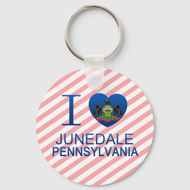 I Love Junedale, PA Key Ring (Front)