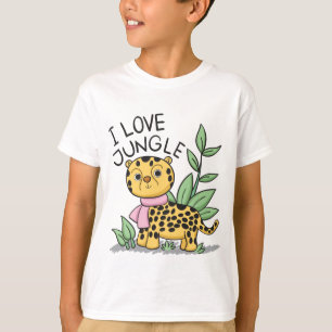 I Love Jungle Leopard Funny Cute T-Shirt
